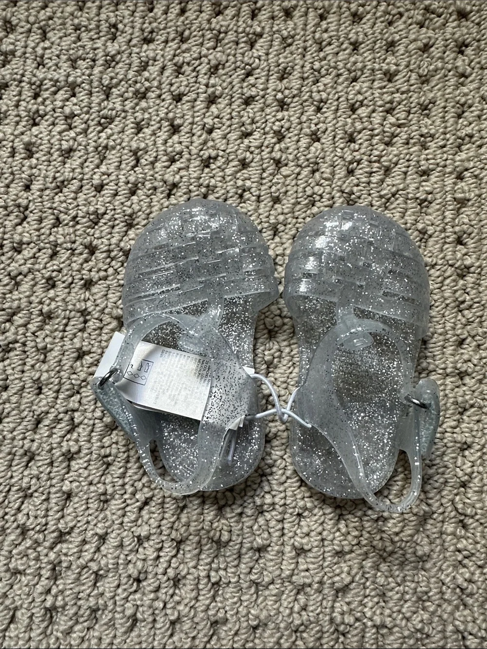 Old Navy Glitter Jelly Sandals - Silver